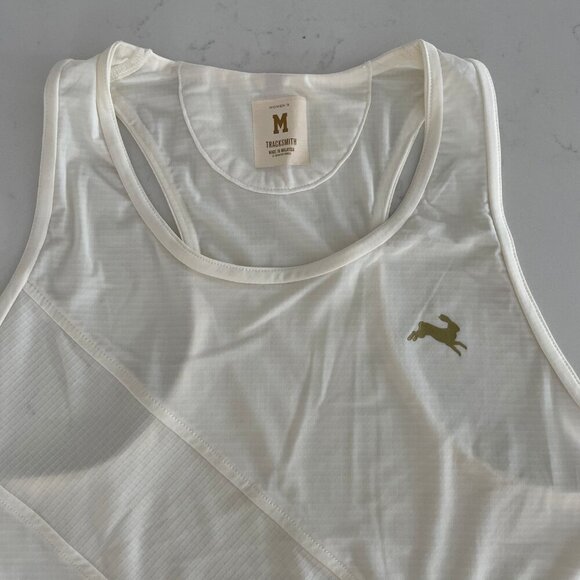 Tracksmith Strata Singlet Lightweight Technical Racing w Coldblack Ivory Sz M - Picture 4 of 12